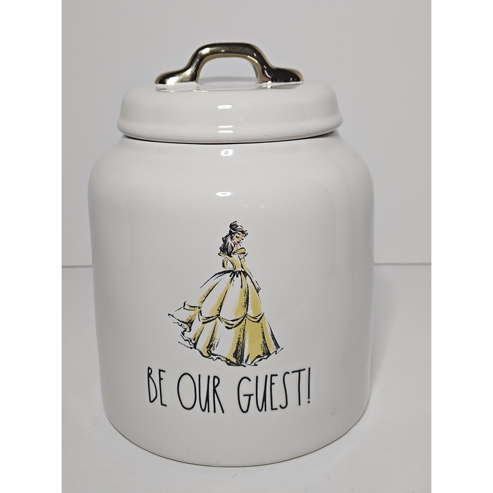 Rae Dunn Disney Belle Canister Be Our Guest Beauty and the Beast Jar New W/O Tag